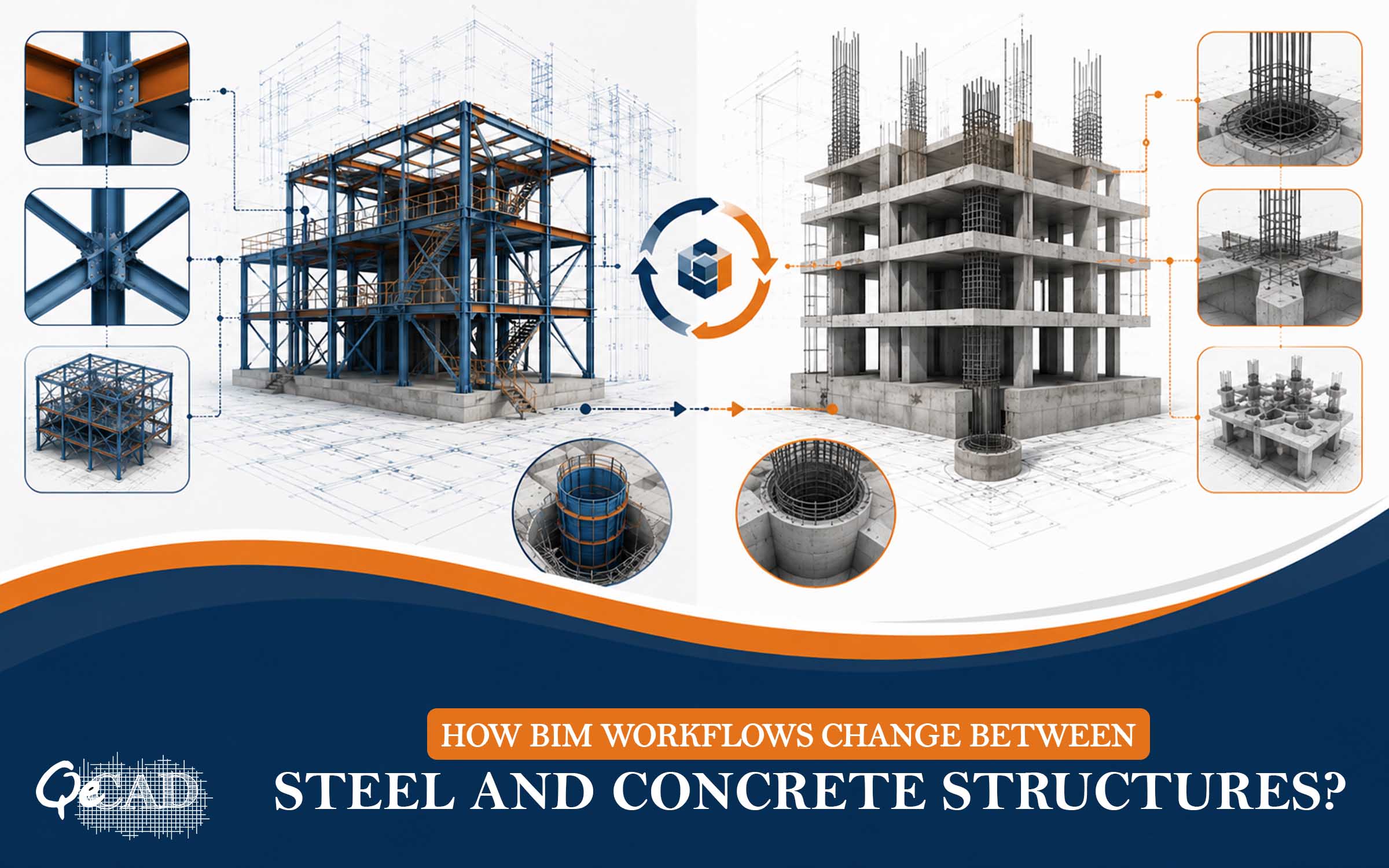 How BIM Workflows Change Between Steel and Concrete Structures